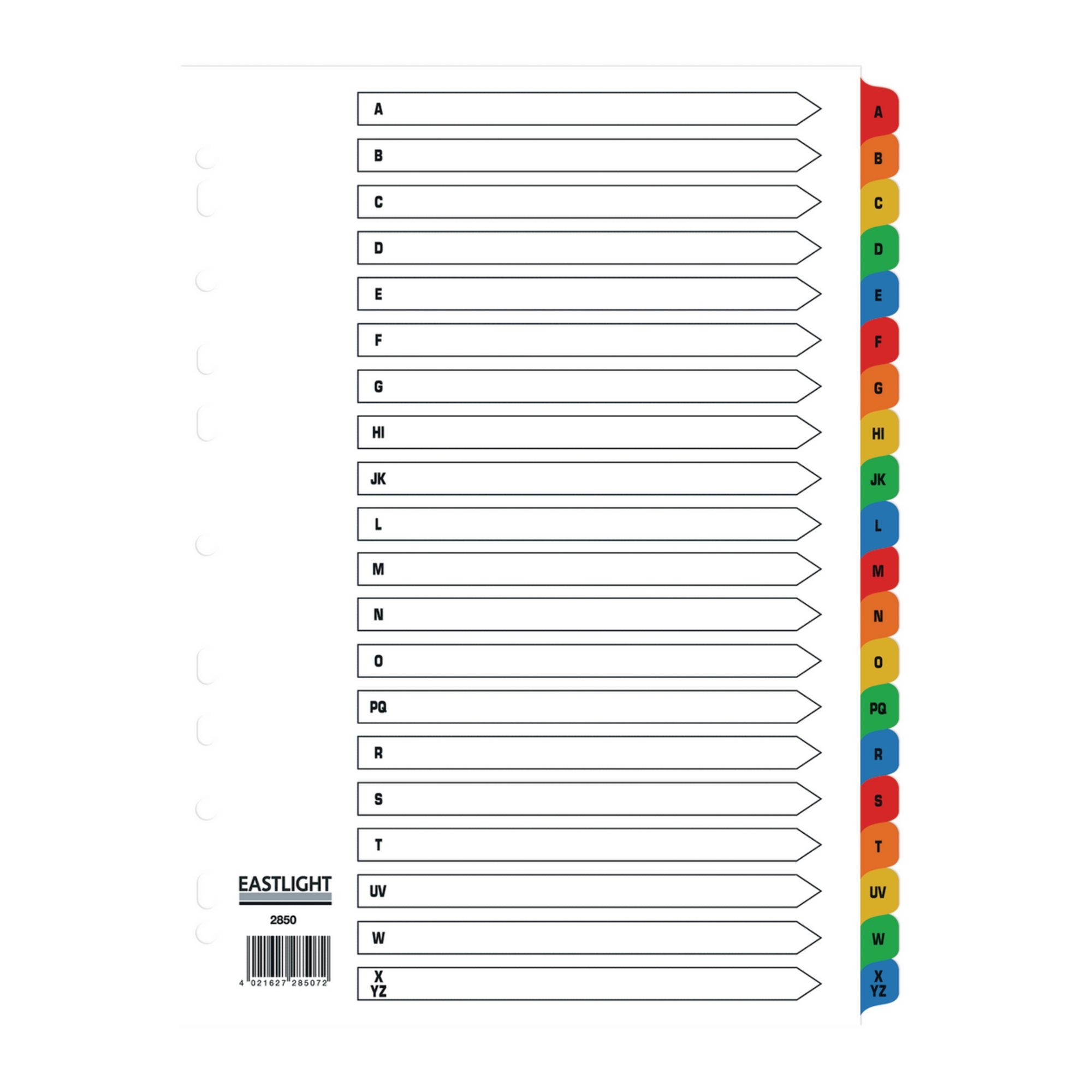 Concord Divider Mylar A-Z Pack of 5